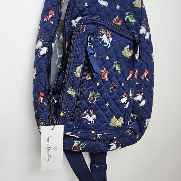 Vera Bradley Quilted Sling Backpack Winter Print - Picture 4 of 8